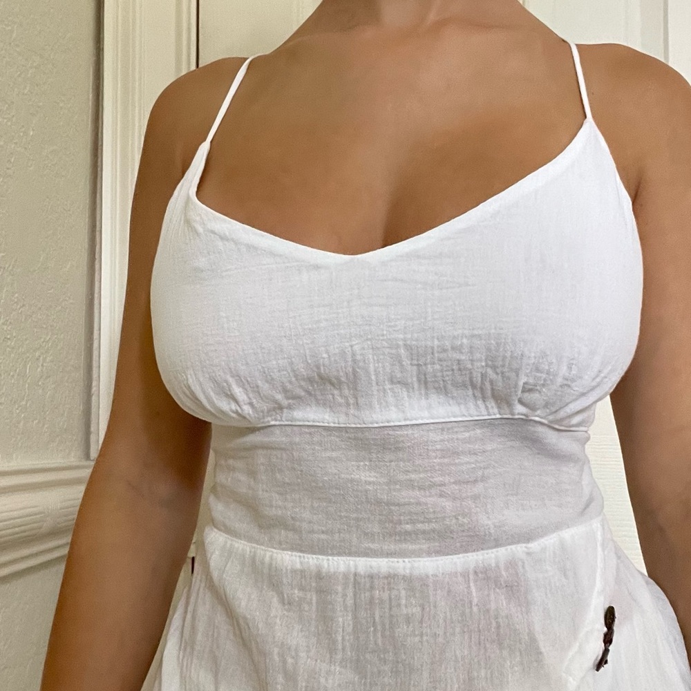 White Linen Top